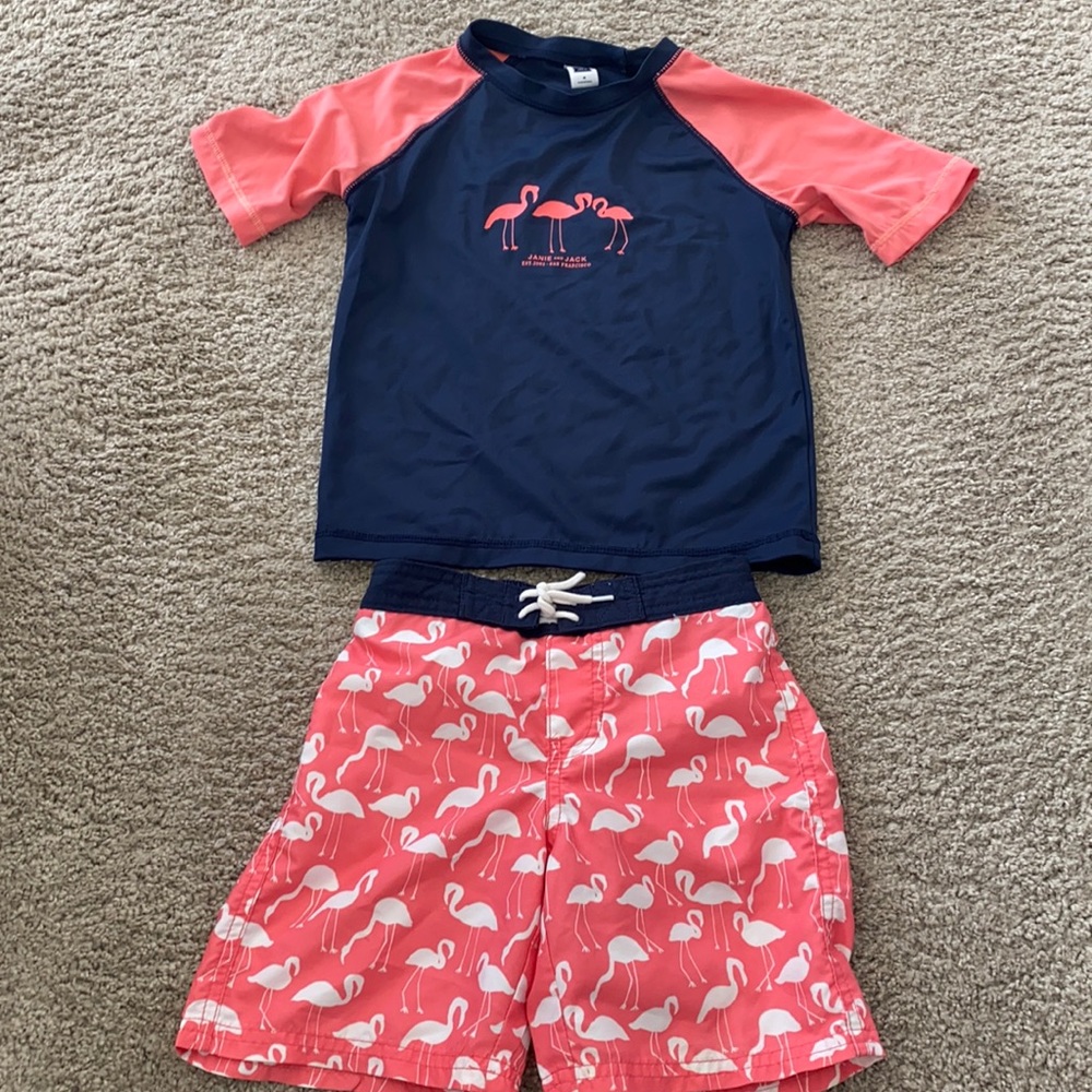 Janie and Jack trunks and Rashguard top! soo cute!